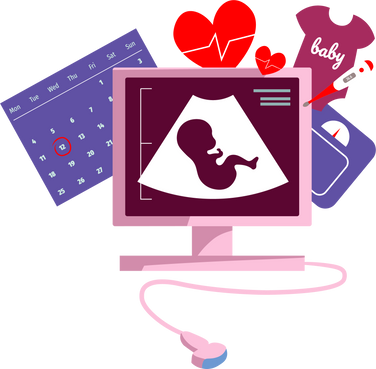 Ultrasound Diagnostic Illustration